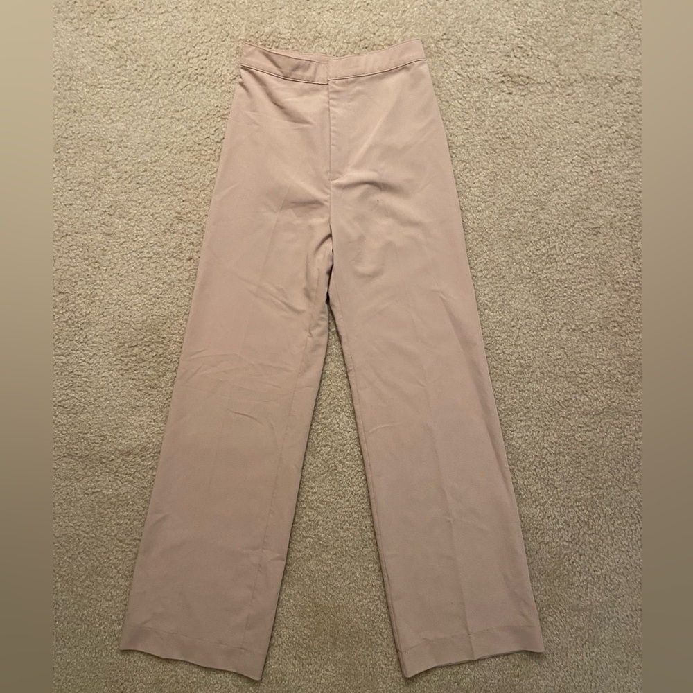 High waisted straight fit trousers